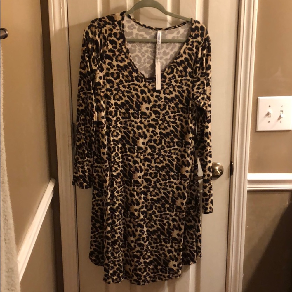 Cheetah Print Midi Dress
